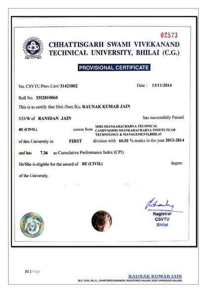 B.E. Degree (Civil) (2/2)