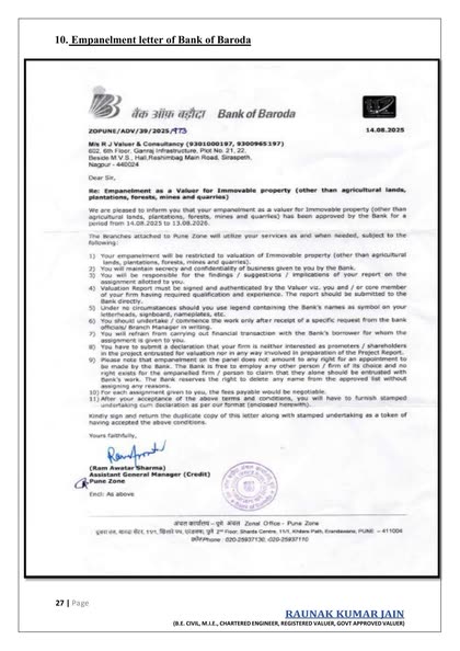 Bank of Baroda — Empanelment
