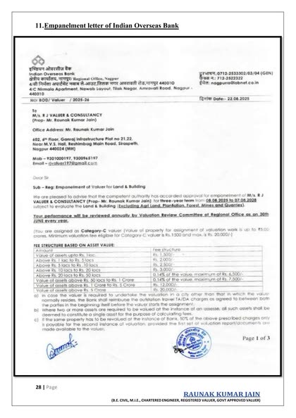 Indian Overseas Bank — Empanelment