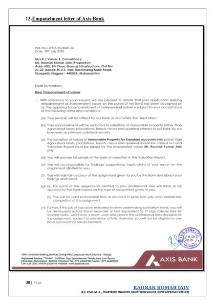 Axis Bank — Empanelment