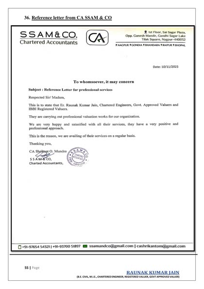 Reference — CA SSAM & Co.