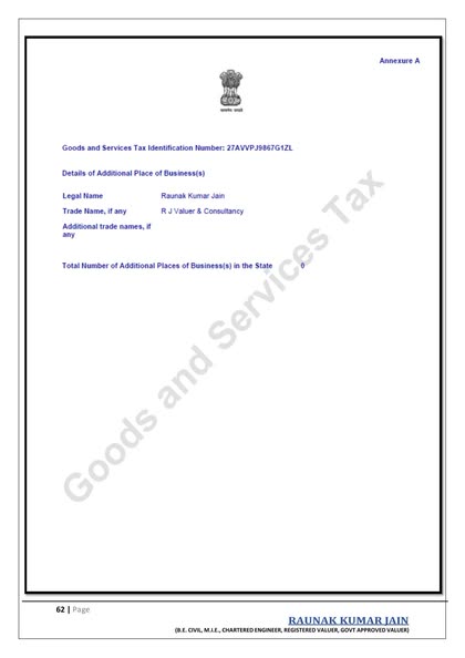GST Registration Certificate (2/3)