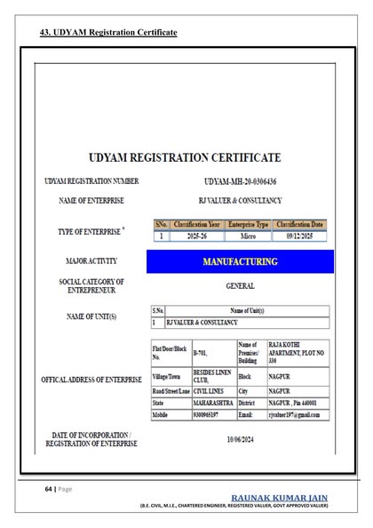 UDYAM Registration Certificate (1/5)