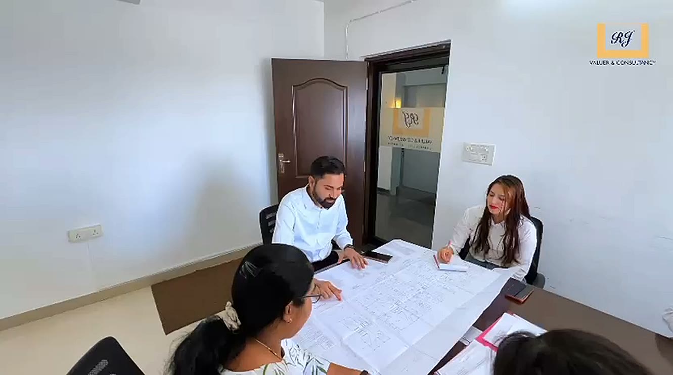 Reviewing property drawings and blueprints
