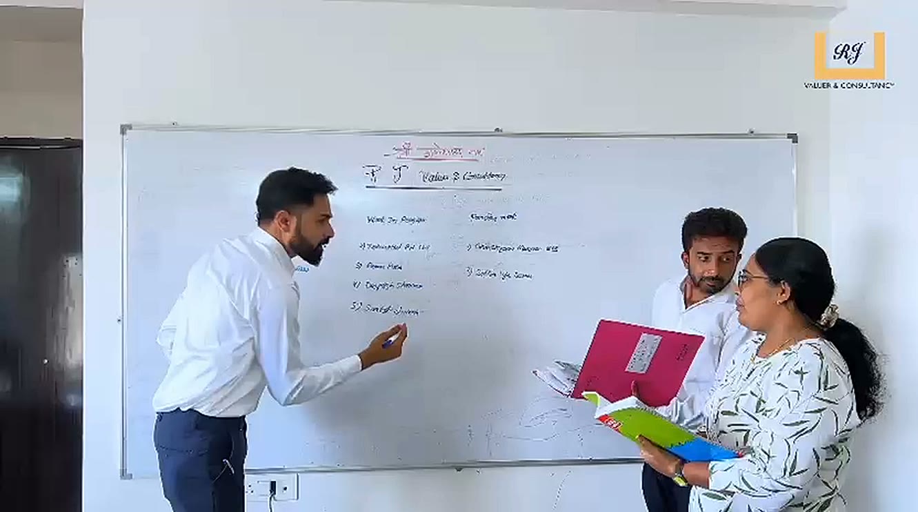 Valuation methodology discussion at the whiteboard