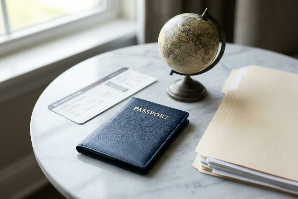 Passport and financial statements for a net-worth certificate