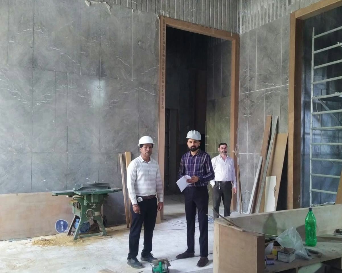 An RJ Valuer engineer on a site inspection, Nagpur